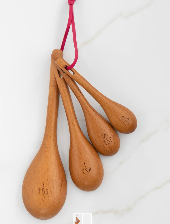 Folk Flower Wooden Measuring Spoons - Thumbnail 4